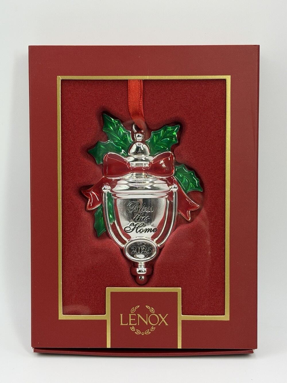 Lenox 2025 Bless This Home Silverplate Ornament